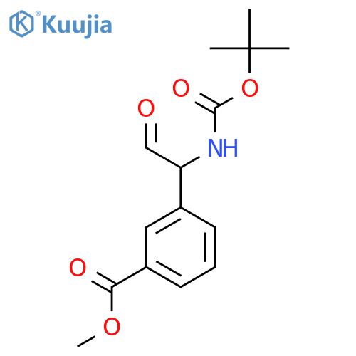 methyl 3-(1-{(tert-butoxy)carbonylamino}-2-oxoethyl)benzoate structure