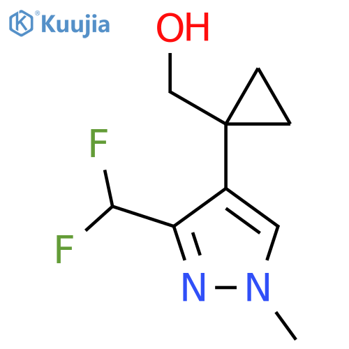 {1-3-(difluoromethyl)-1-methyl-1H-pyrazol-4-ylcyclopropyl}methanol structure