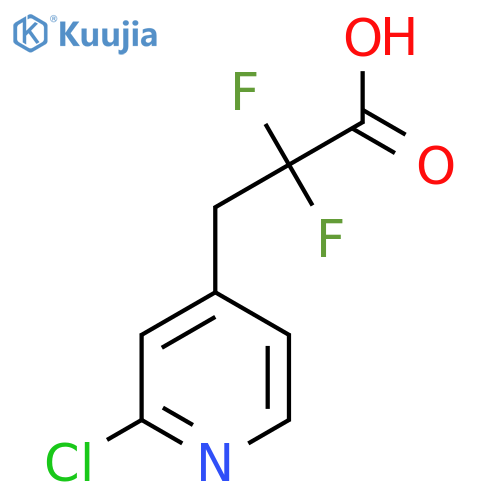 3-(2-chloropyridin-4-yl)-2,2-difluoropropanoic acid structure