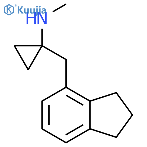 1-(2,3-dihydro-1H-inden-4-yl)methyl-N-methylcyclopropan-1-amine structure