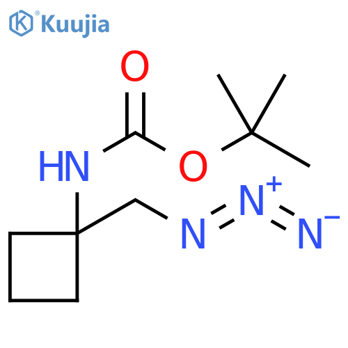 tert-butyl N-1-(azidomethyl)cyclobutylcarbamate structure