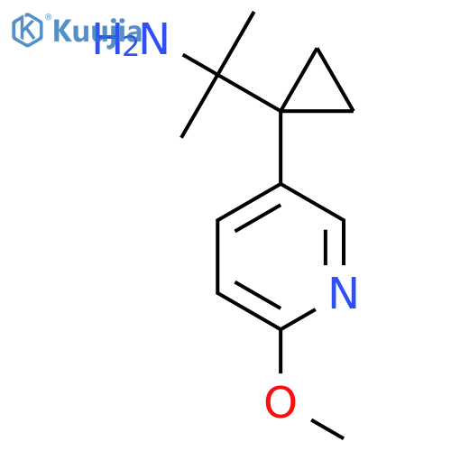 2-1-(6-methoxypyridin-3-yl)cyclopropylpropan-2-amine structure