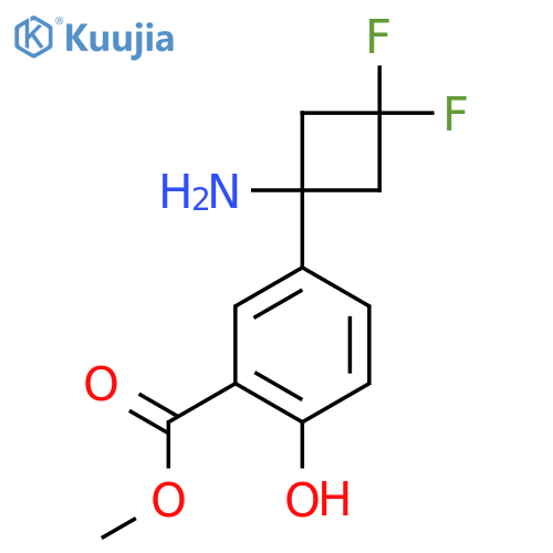 methyl 5-(1-amino-3,3-difluorocyclobutyl)-2-hydroxybenzoate structure
