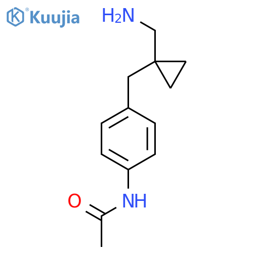 N-(4-{1-(aminomethyl)cyclopropylmethyl}phenyl)acetamide structure