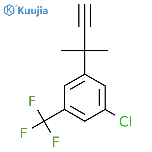 1-chloro-3-(2-methylbut-3-yn-2-yl)-5-(trifluoromethyl)benzene structure