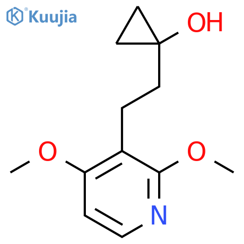 1-2-(2,4-dimethoxypyridin-3-yl)ethylcyclopropan-1-ol structure