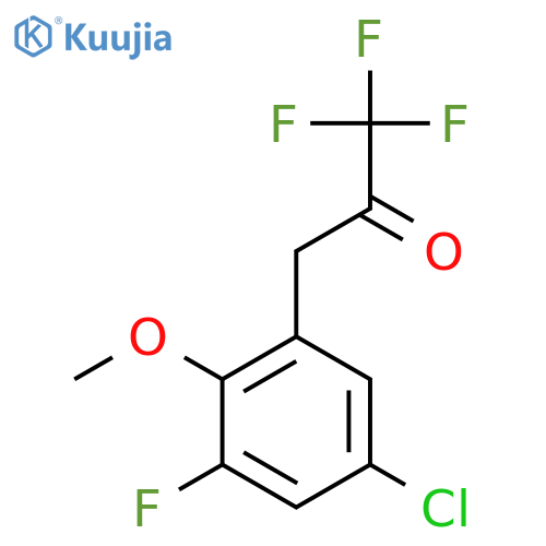 3-(5-chloro-3-fluoro-2-methoxyphenyl)-1,1,1-trifluoropropan-2-one structure