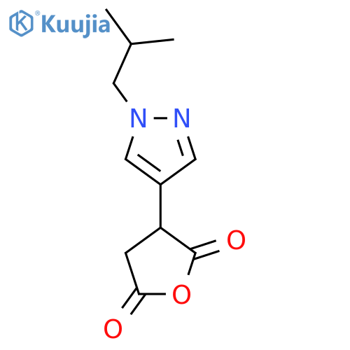 3-1-(2-methylpropyl)-1H-pyrazol-4-yloxolane-2,5-dione structure