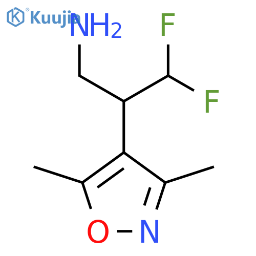 2-(dimethyl-1,2-oxazol-4-yl)-3,3-difluoropropan-1-amine structure