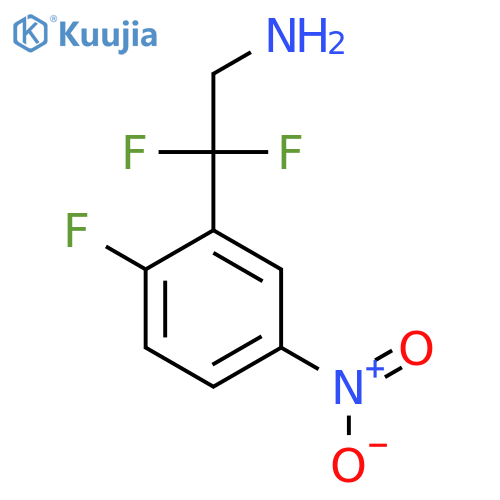 2,2-difluoro-2-(2-fluoro-5-nitrophenyl)ethan-1-amine structure