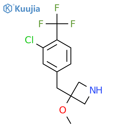 3-{3-chloro-4-(trifluoromethyl)phenylmethyl}-3-methoxyazetidine structure