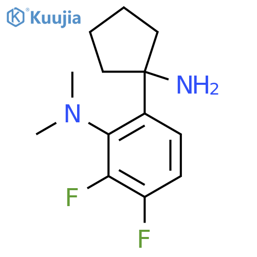 6-(1-aminocyclopentyl)-2,3-difluoro-N,N-dimethylaniline structure