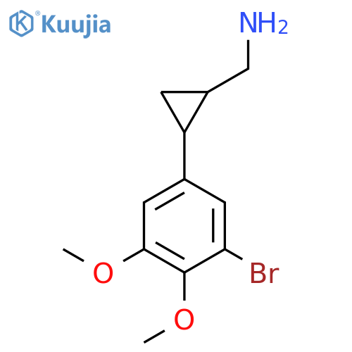 2-(3-bromo-4,5-dimethoxyphenyl)cyclopropylmethanamine structure