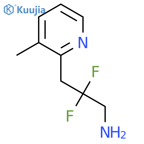 2,2-difluoro-3-(3-methylpyridin-2-yl)propan-1-amine structure