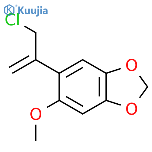 5-(3-chloroprop-1-en-2-yl)-6-methoxy-1,3-dioxaindane structure