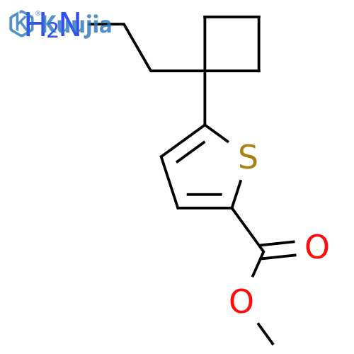 methyl 5-1-(2-aminoethyl)cyclobutylthiophene-2-carboxylate structure