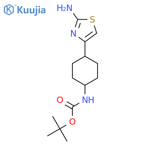 tert-butyl N-4-(2-amino-1,3-thiazol-4-yl)cyclohexylcarbamate structure