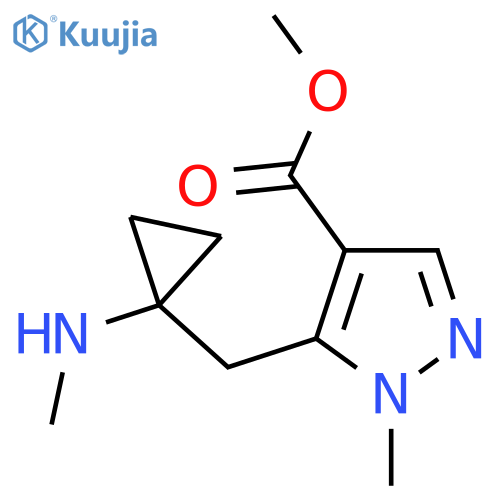 methyl 1-methyl-5-{1-(methylamino)cyclopropylmethyl}-1H-pyrazole-4-carboxylate structure