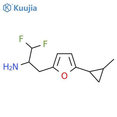 1,1-difluoro-3-5-(2-methylcyclopropyl)furan-2-ylpropan-2-amine structure