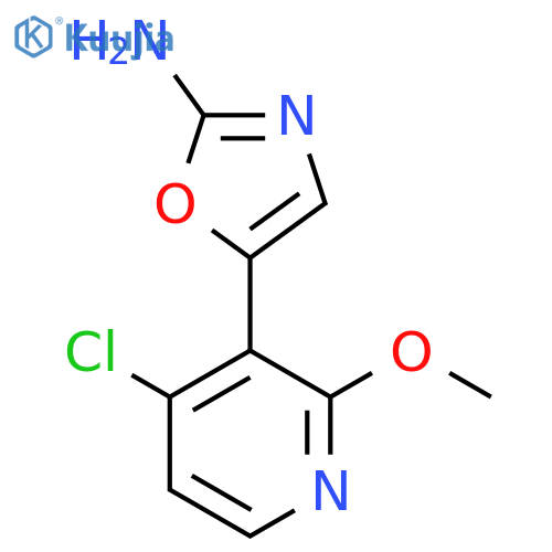 5-(4-chloro-2-methoxypyridin-3-yl)-1,3-oxazol-2-amine structure