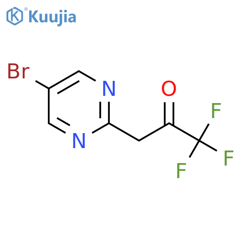 3-(5-bromopyrimidin-2-yl)-1,1,1-trifluoropropan-2-one structure