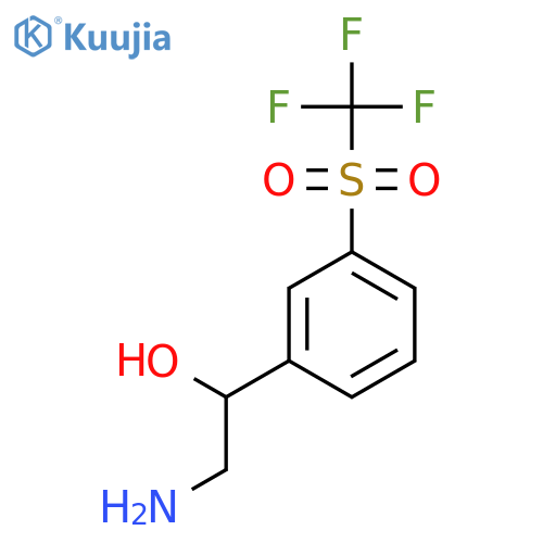 2-Amino-1-(3-trifluoromethanesulfonylphenyl)ethan-1-ol structure