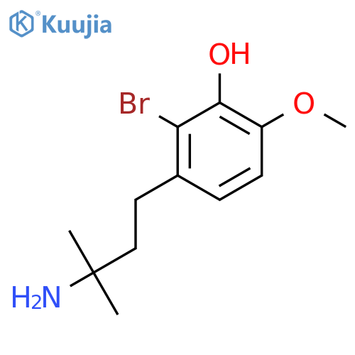 3-(3-amino-3-methylbutyl)-2-bromo-6-methoxyphenol structure