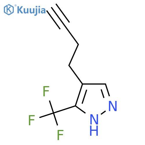 4-(but-3-yn-1-yl)-3-(trifluoromethyl)-1H-pyrazole structure