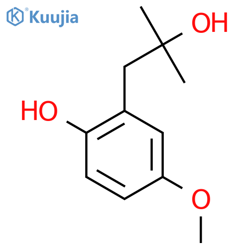 2-(2-hydroxy-2-methylpropyl)-4-methoxyphenol structure