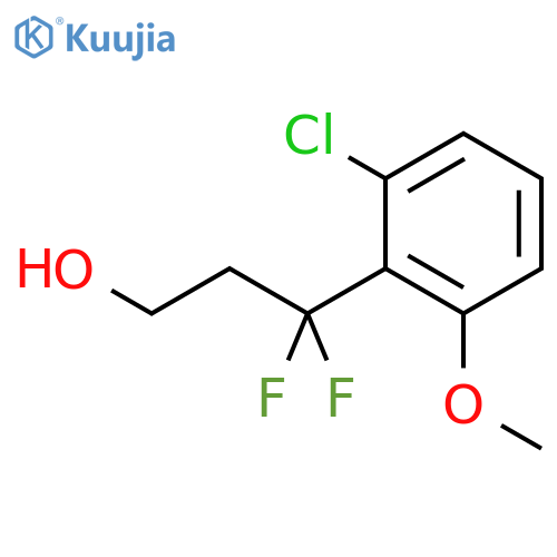 3-(2-chloro-6-methoxyphenyl)-3,3-difluoropropan-1-ol structure