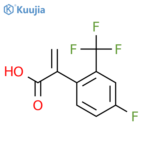 2-4-fluoro-2-(trifluoromethyl)phenylprop-2-enoic acid structure