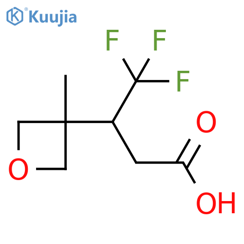 4,4,4-trifluoro-3-(3-methyloxetan-3-yl)butanoic acid structure