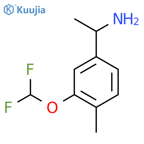 1-3-(difluoromethoxy)-4-methylphenylethan-1-amine structure