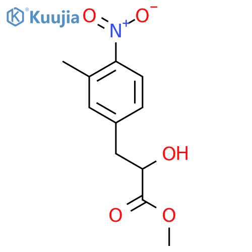 methyl 2-hydroxy-3-(3-methyl-4-nitrophenyl)propanoate structure