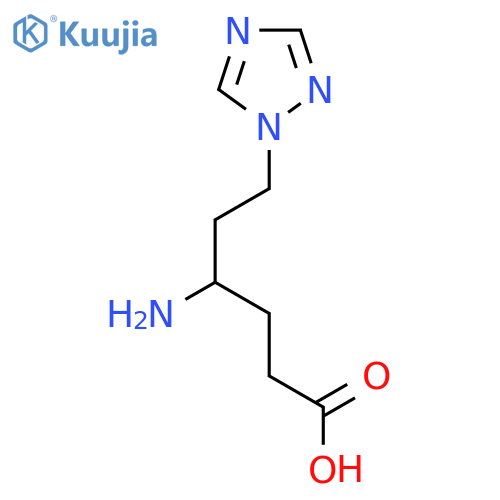 4-amino-6-(1H-1,2,4-triazol-1-yl)hexanoic acid structure