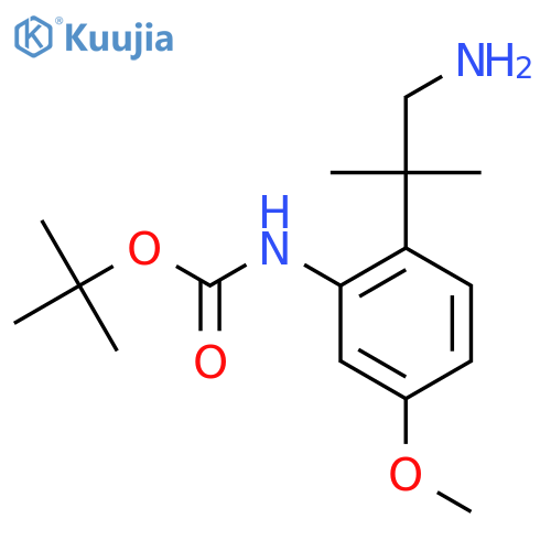 tert-butyl N-2-(1-amino-2-methylpropan-2-yl)-5-methoxyphenylcarbamate structure
