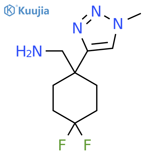 4,4-difluoro-1-(1-methyl-1H-1,2,3-triazol-4-yl)cyclohexylmethanamine structure