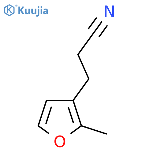 3-(2-methylfuran-3-yl)propanenitrile structure