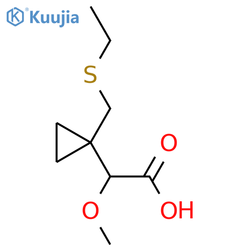 2-{1-(ethylsulfanyl)methylcyclopropyl}-2-methoxyacetic acid structure