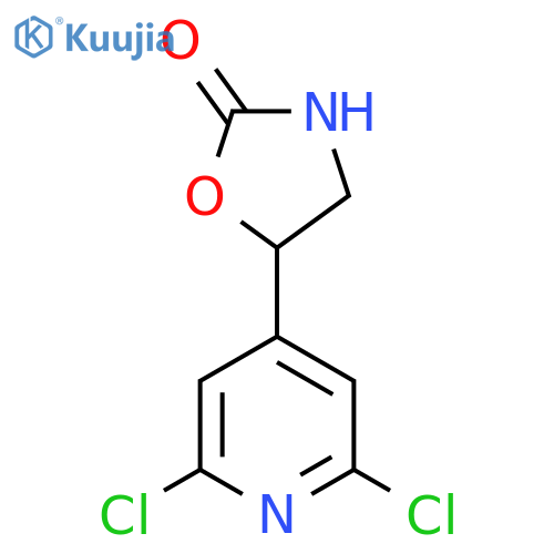 5-(2,6-dichloropyridin-4-yl)-1,3-oxazolidin-2-one structure