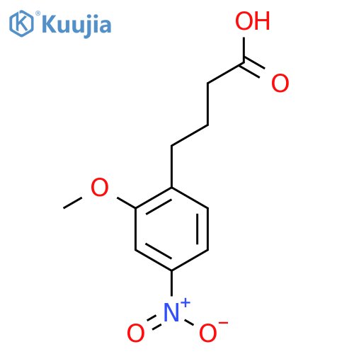 4-(2-methoxy-4-nitrophenyl)butanoic acid structure