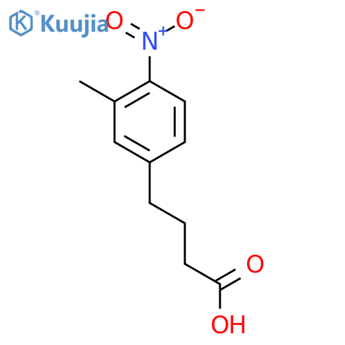 4-(3-Methyl-4-nitrophenyl)butanoic acid structure