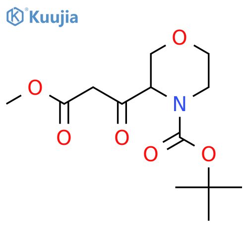 tert-butyl 3-(3-methoxy-3-oxopropanoyl)morpholine-4-carboxylate structure