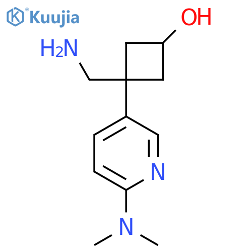 3-(aminomethyl)-3-6-(dimethylamino)pyridin-3-ylcyclobutan-1-ol structure