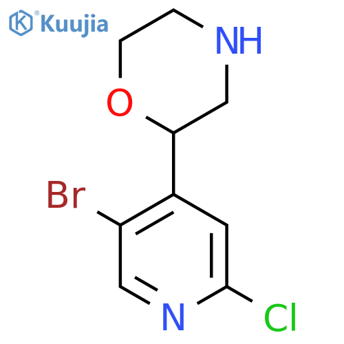 2-(5-bromo-2-chloropyridin-4-yl)morpholine structure