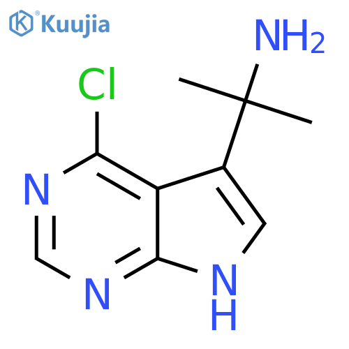 2-{4-chloro-7H-pyrrolo2,3-dpyrimidin-5-yl}propan-2-amine structure