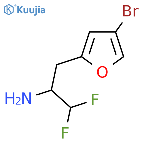 3-(4-bromofuran-2-yl)-1,1-difluoropropan-2-amine structure