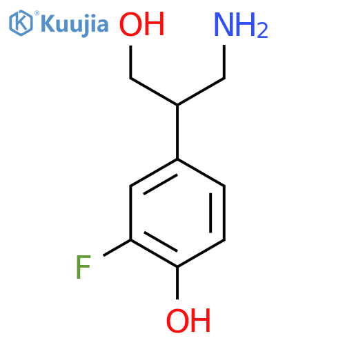 4-(1-amino-3-hydroxypropan-2-yl)-2-fluorophenol structure