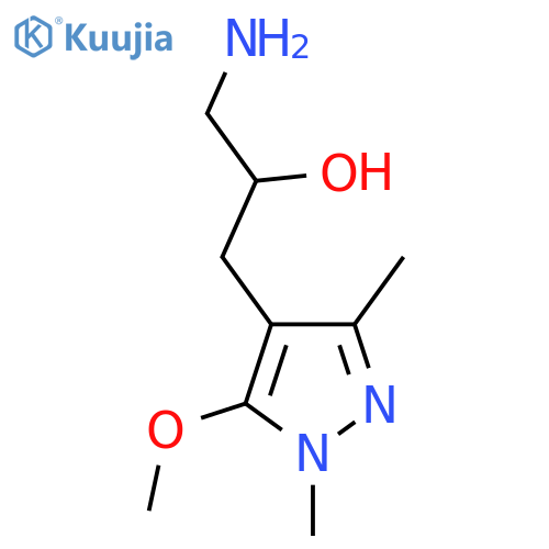 1-amino-3-(5-methoxy-1,3-dimethyl-1H-pyrazol-4-yl)propan-2-ol structure
