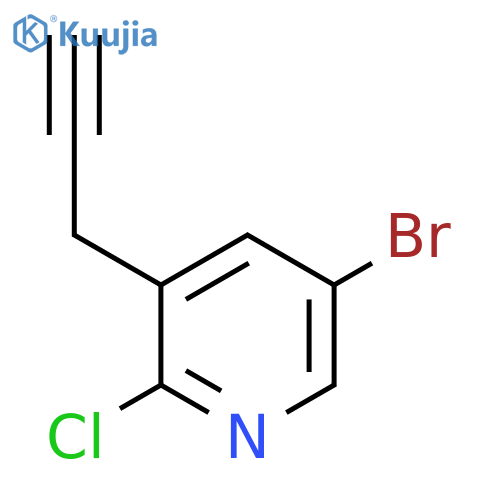 5-bromo-2-chloro-3-(prop-2-yn-1-yl)pyridine structure